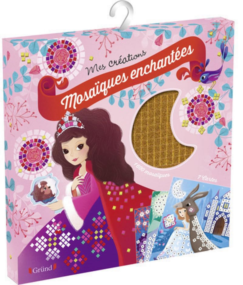 Mosaïques enchantées : Contes de fées – Pochette avec 1 600 stickers en mousse et 400 mosaïques pailletées – À partir de 6 ans book