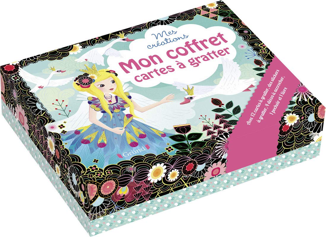 Mon Coffret Cartes à gratter: Avec 12 cartes à gratter, des stickers à gratter, 4 décos à accrocher, 1 pochoir et 1 livre Non-fiction