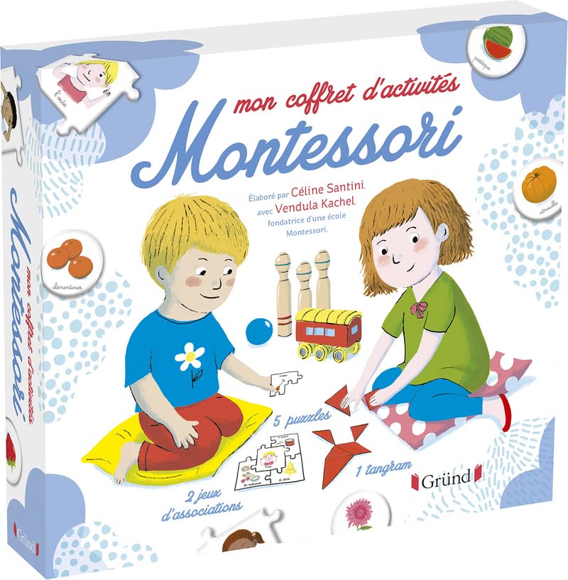 Mon coffret d'activités Montessori: Avec 1 tangram, 32 cartes, 5 puzzles Parents & Children