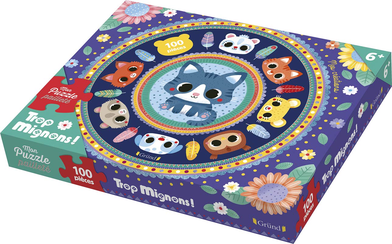 Trop mignons ! Mon puzzle pailleté – Puzzle de 100 pièces avec des paillettes – À partir de 6 ans book