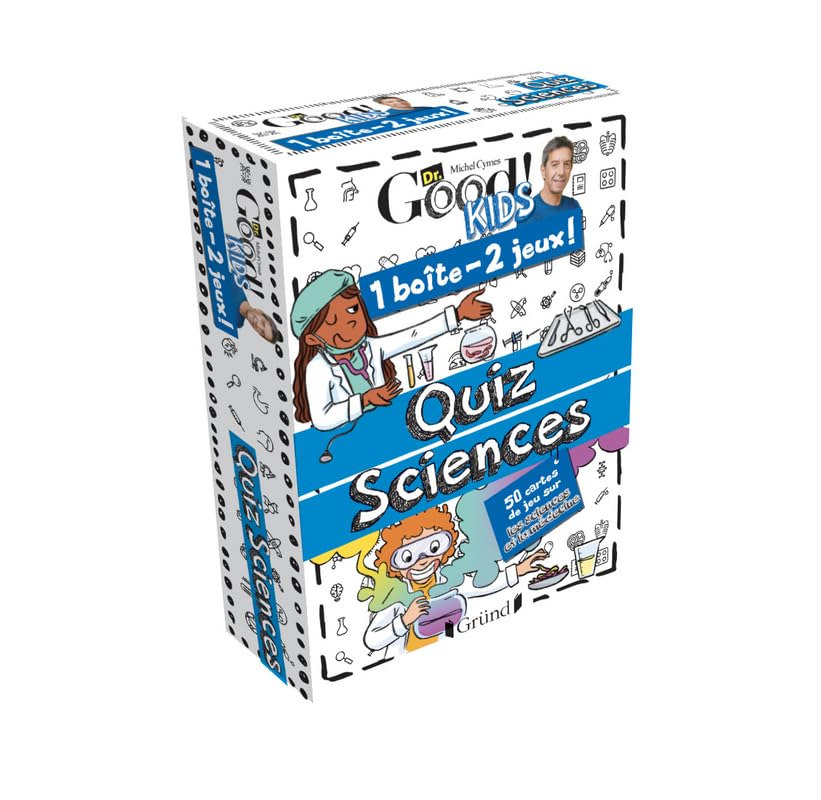 1 boîte 2 jeux : Quiz Sciences – Jeu de cartes avec Michel Cymes – À partir de 6 ans book