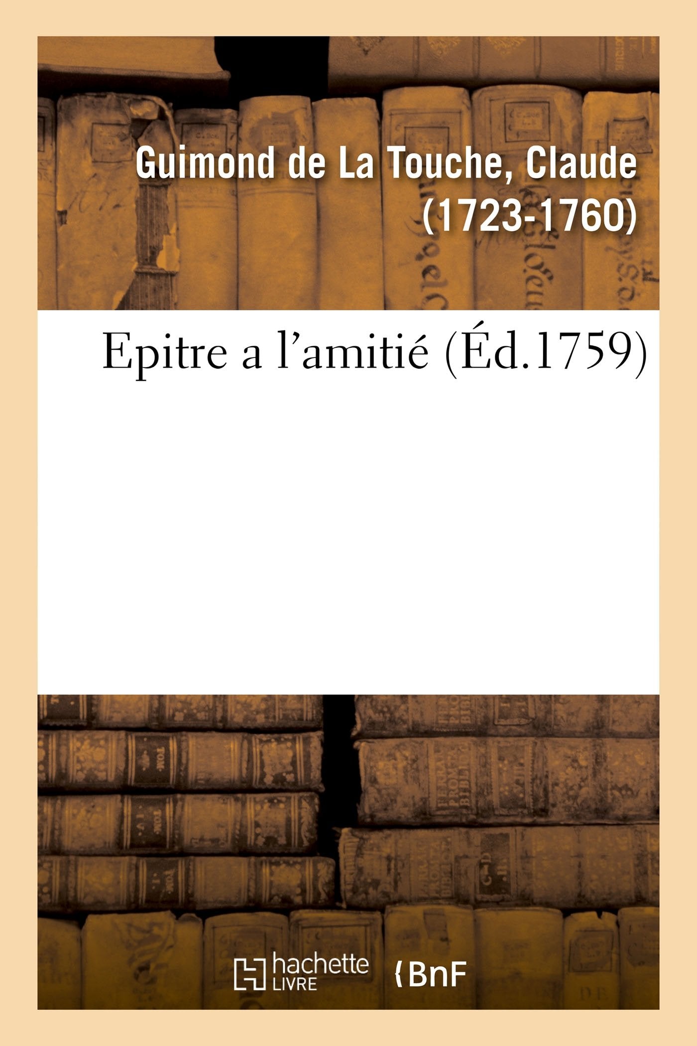 Epitre a l'amitié book
