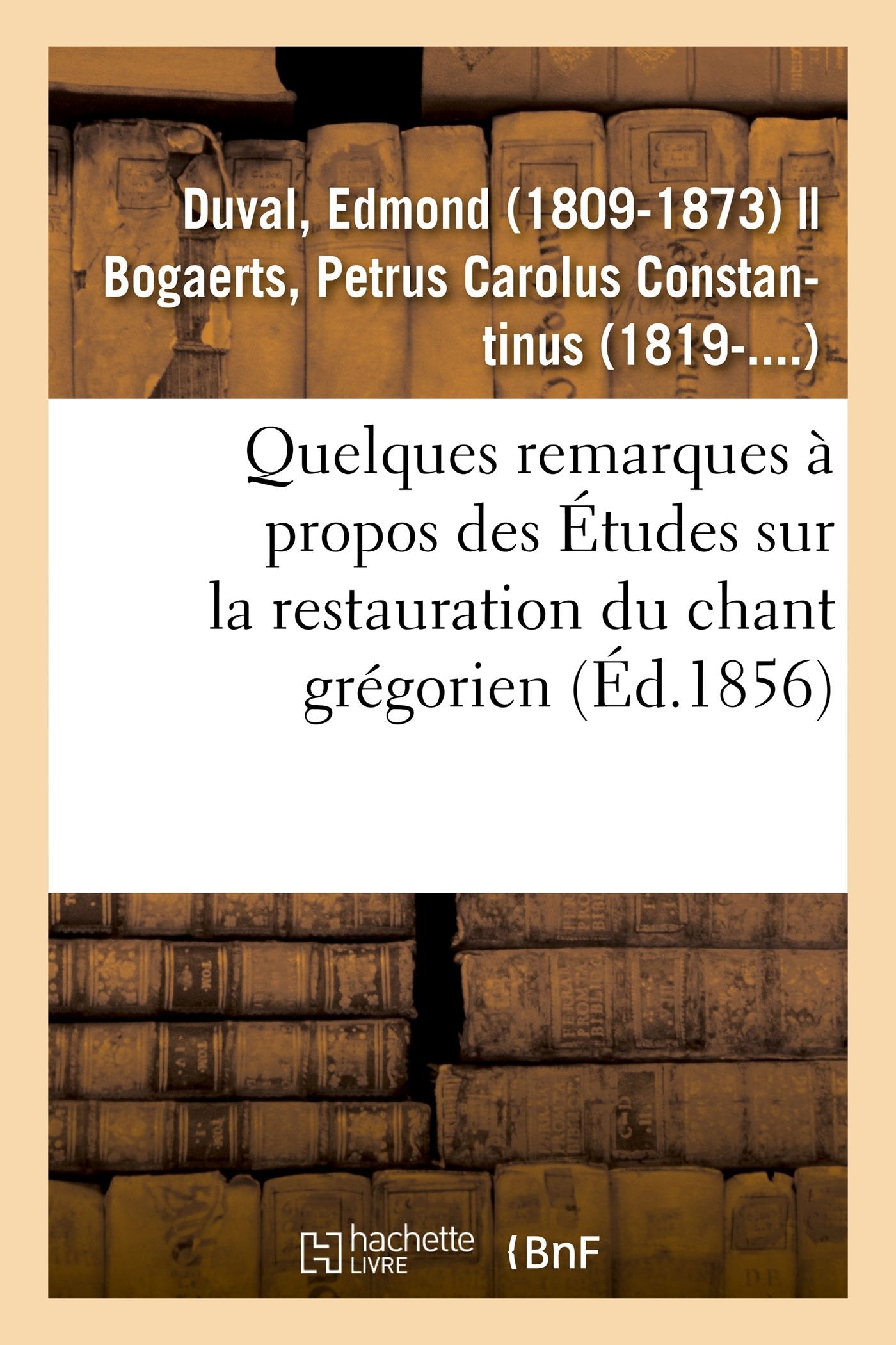 Quelques remarques à propos des Études sur la restauration du chant grégorien book