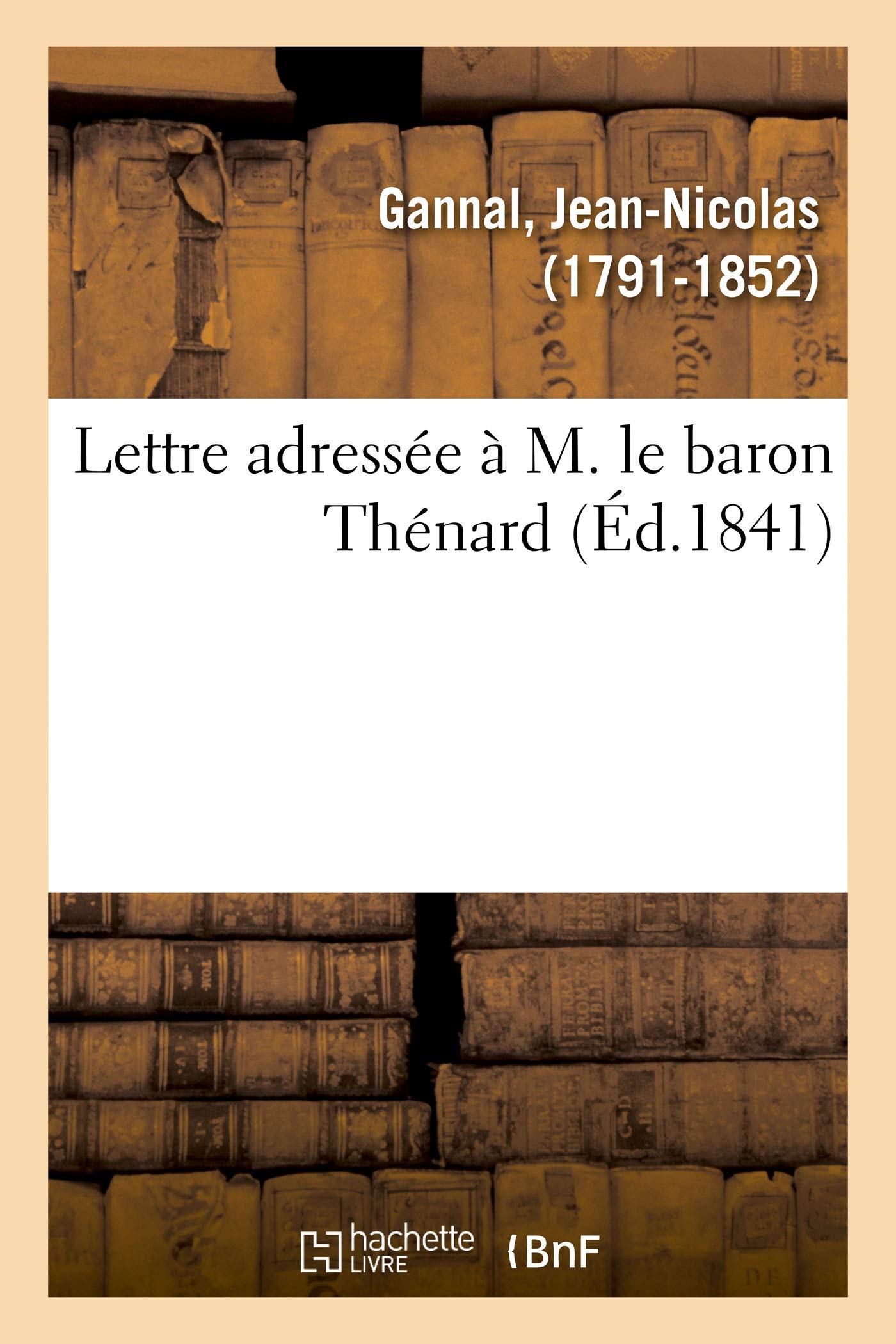 Lettre adressée à M. le baron Thénard book