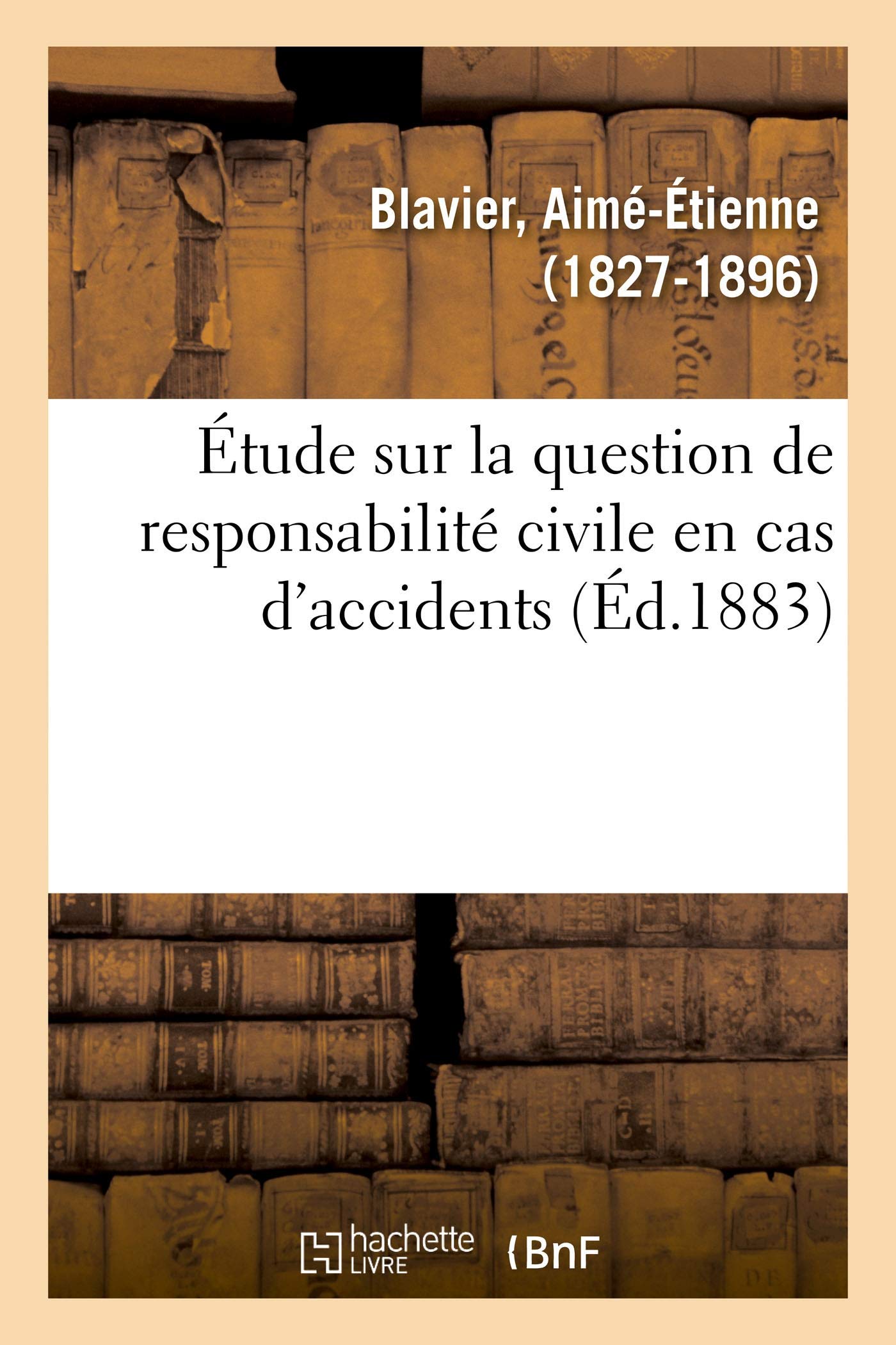 Étude sur la question de responsabilité civile en cas d'accidents book