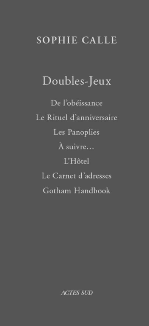 Coffret Sophie Calle, Doubles-jeux 7 vols Film, Art & Culture