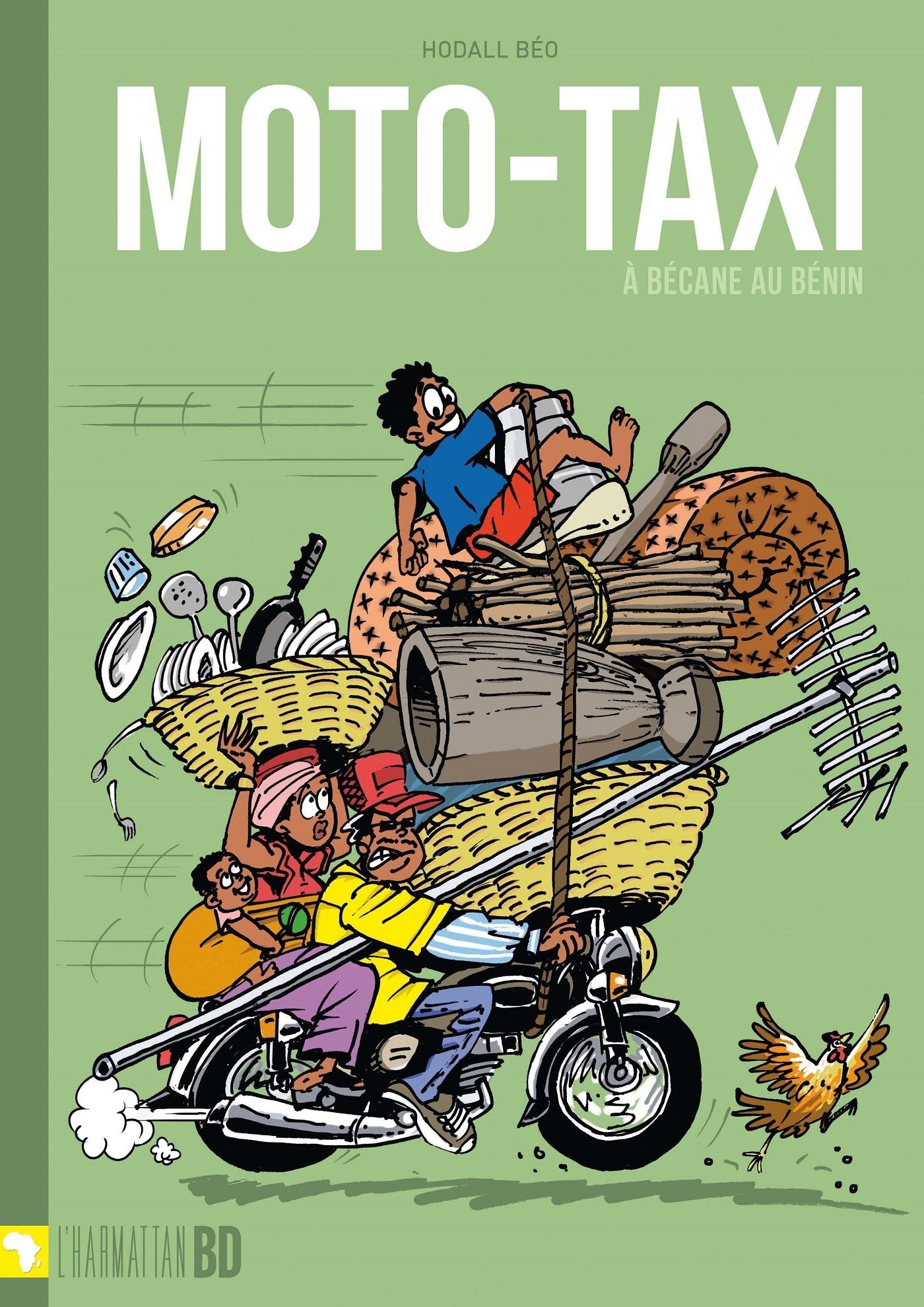 Moto-taxi à bécane au Bénin Manga