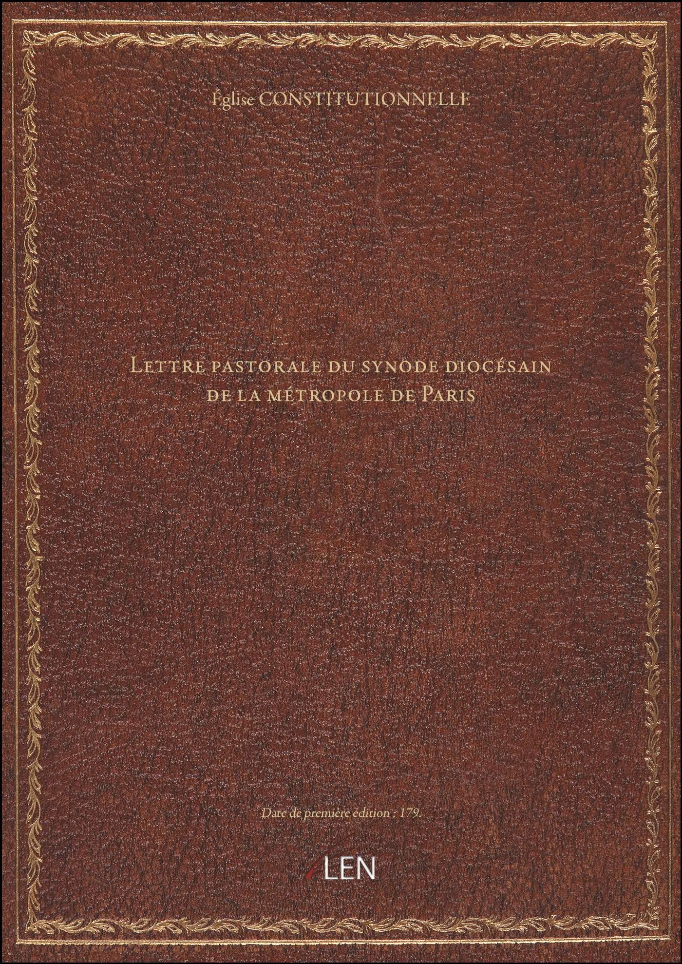 Lettre pastorale du synode diocésain de la métropole de Paris () book