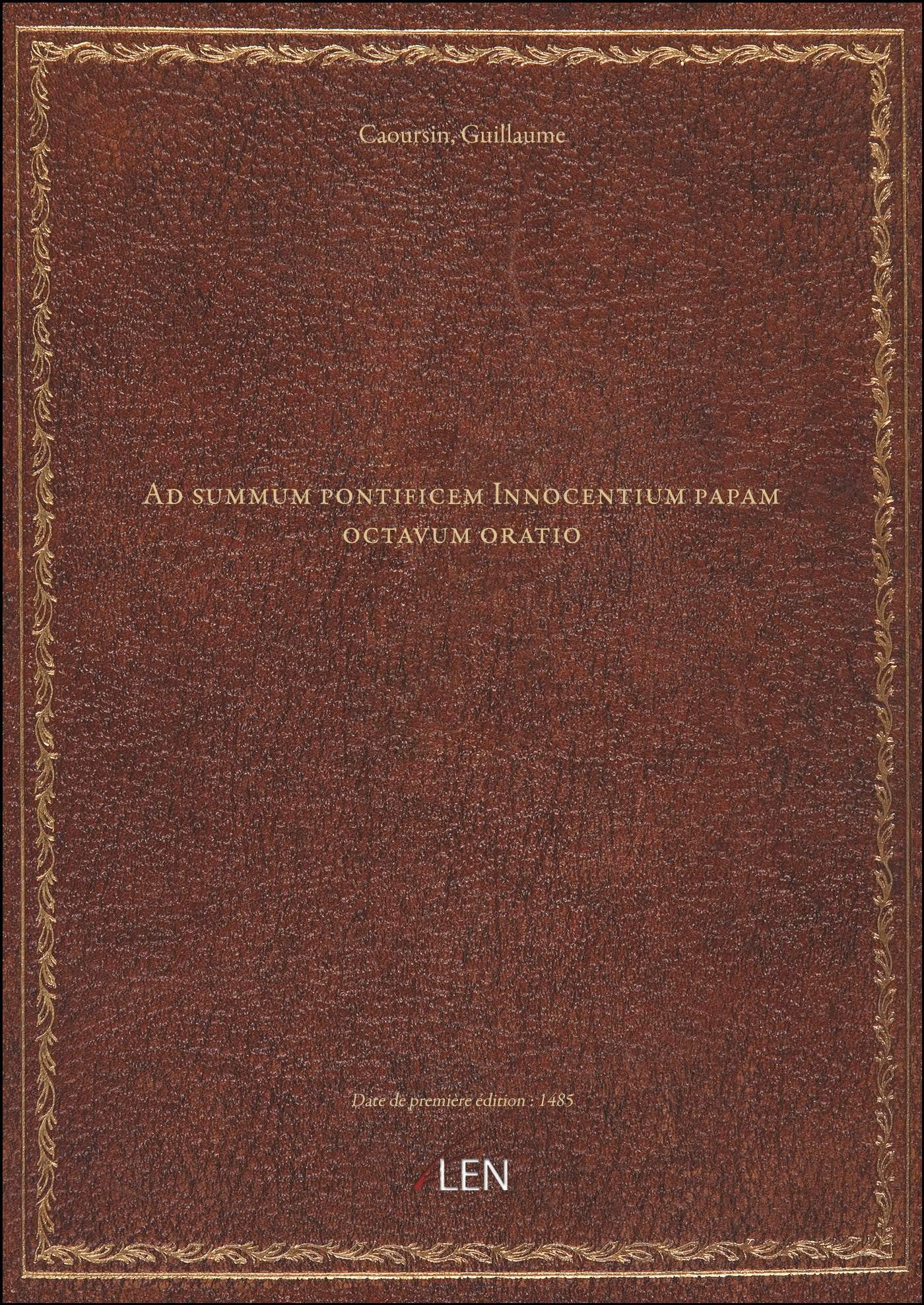 Ad summum pontificem Innocentium papam octavum oratio book