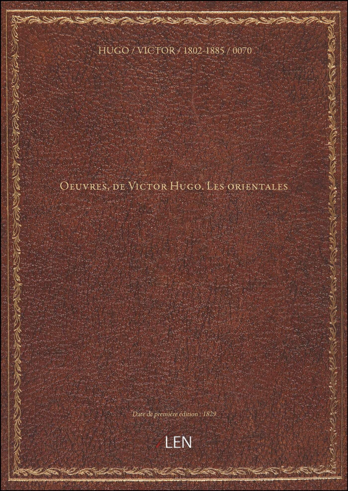 Oeuvres, de Victor Hugo. Les orientales book