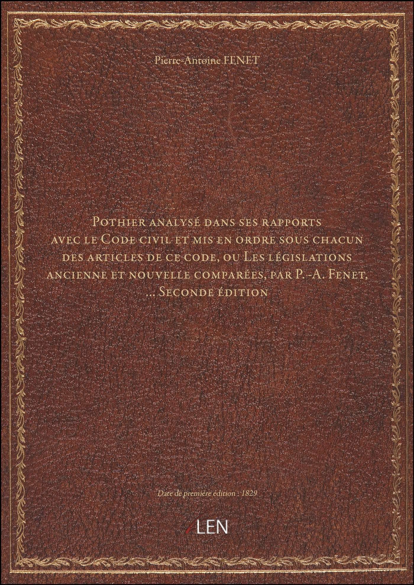 Pothier analysé dans ses rapports avec le Code civil et mis en ordre sous chacun des articles de ce book