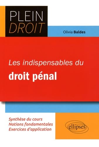 Les indispensables du droit pénal (Plein Droit) Law