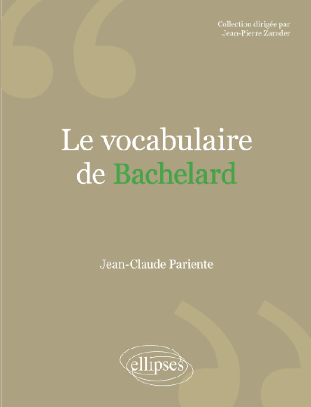 Le vocabulaire de Bachelard book