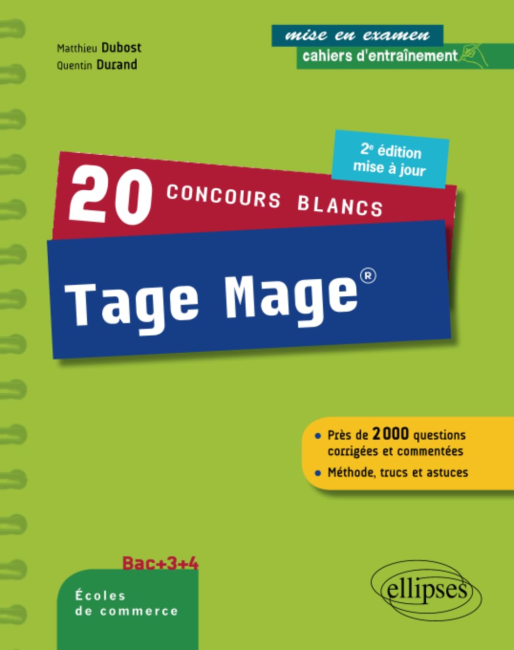 20 concours blancs Tage Mage® - Méthode, trucs et astuces - 2e édition mise à jour Non-fiction books
