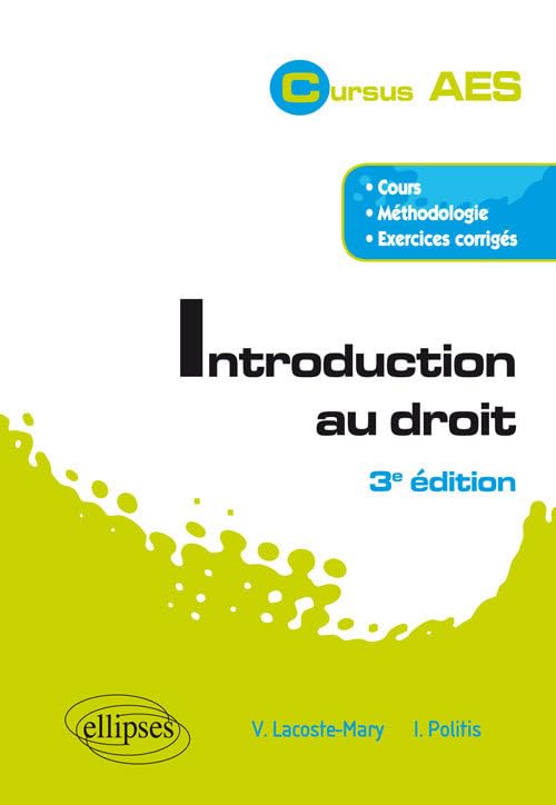 Introduction au droit - 3e édition (Cursus AES) Law