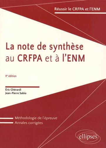 La note de synthèse au CRFPA et à l'ENM book