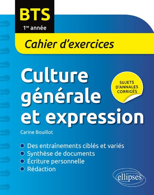 BTS culture générale et expression, cahier d'exercices 1ere année book