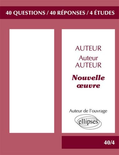 40/4 nouvelle oeuvre bac 2017 terminale littéraire book