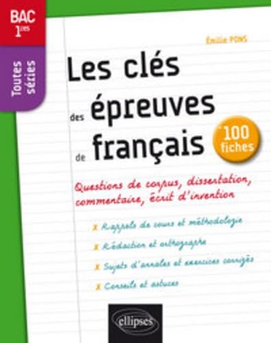 Les clés des épreuves de français en 100 fiches book