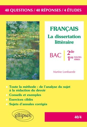 Français: La dissertation littéraire Seconde et Première toutes séries book