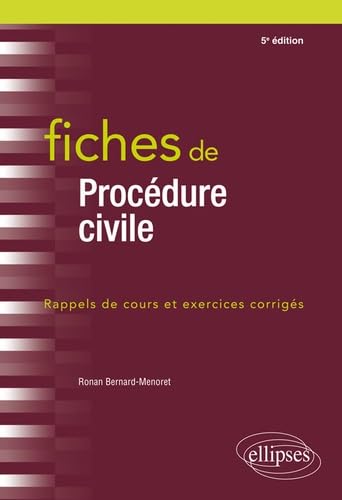 Fiches de procédures civiles: Rappels de cours et exercices corrigés book