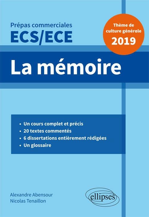 Thème de culture générale - Prépas commerciales ECS / ECE 2019 Books