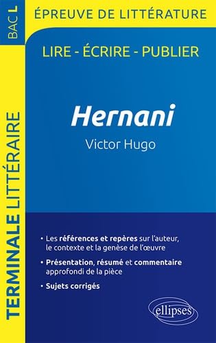 Nouvelle œuvre au programme BAC L 2019: Hernani, Victor Hugo Non-fiction