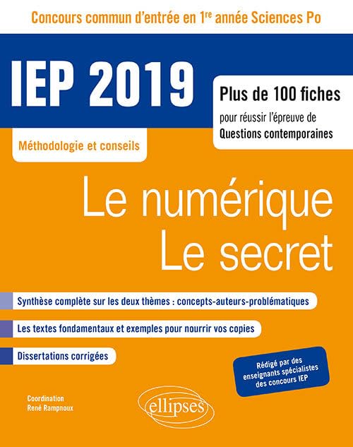 Concours commun IEP 2019. Plus de 100 fiches pour réussir l'épreuve de questions contemporaines - entrée en 1re année d'IEP/Sciences PO: Plus de 100 ... de questions contemporaines 1re année Books