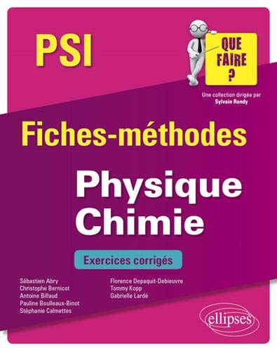 Physique chimie PSI : fiches-méthodes book
