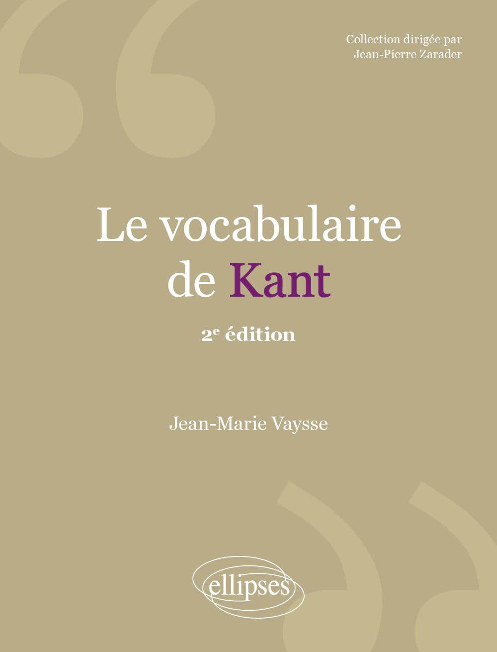 Le vocabulaire de Kant book