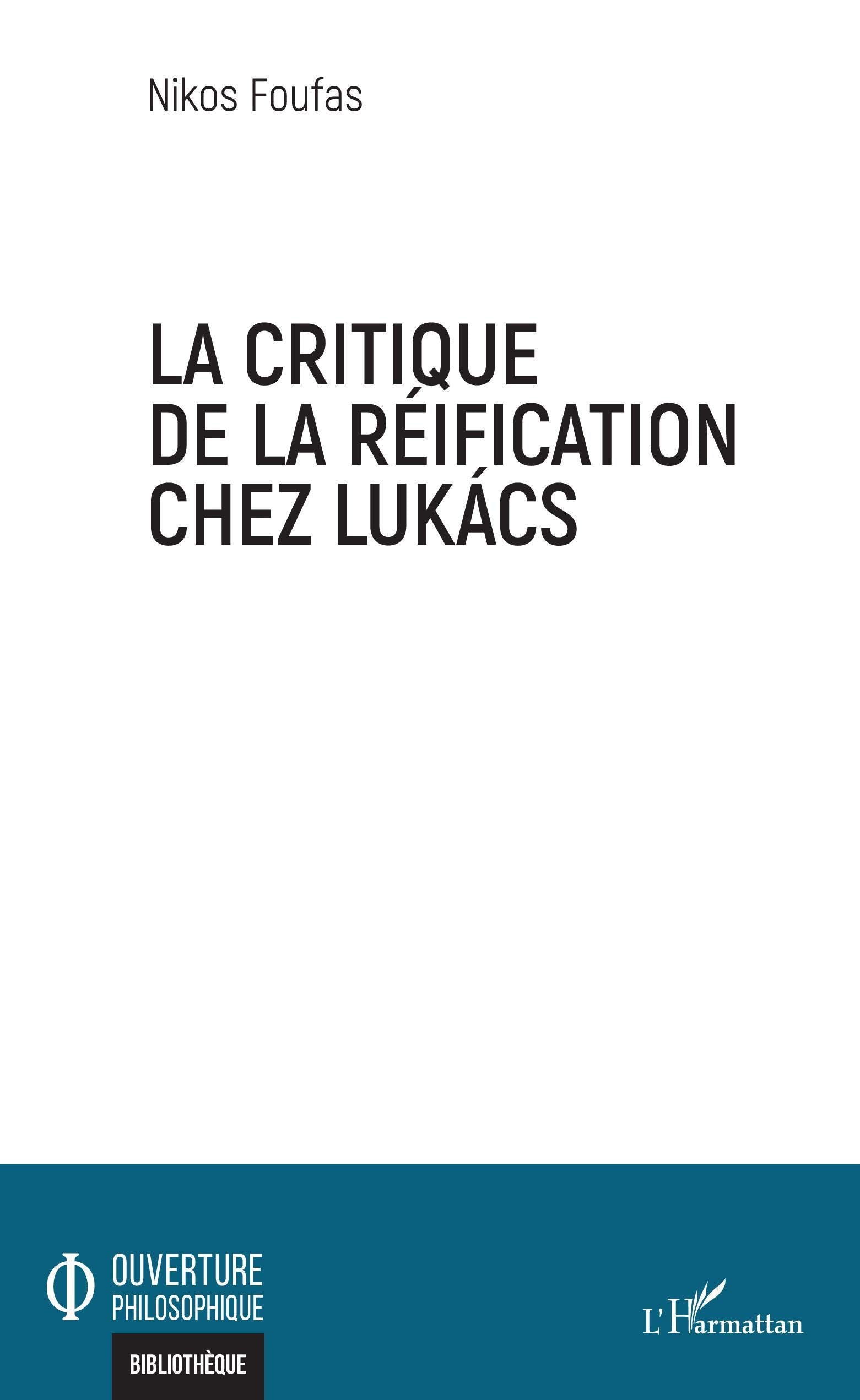 La critique de la réification chez Lukacs book