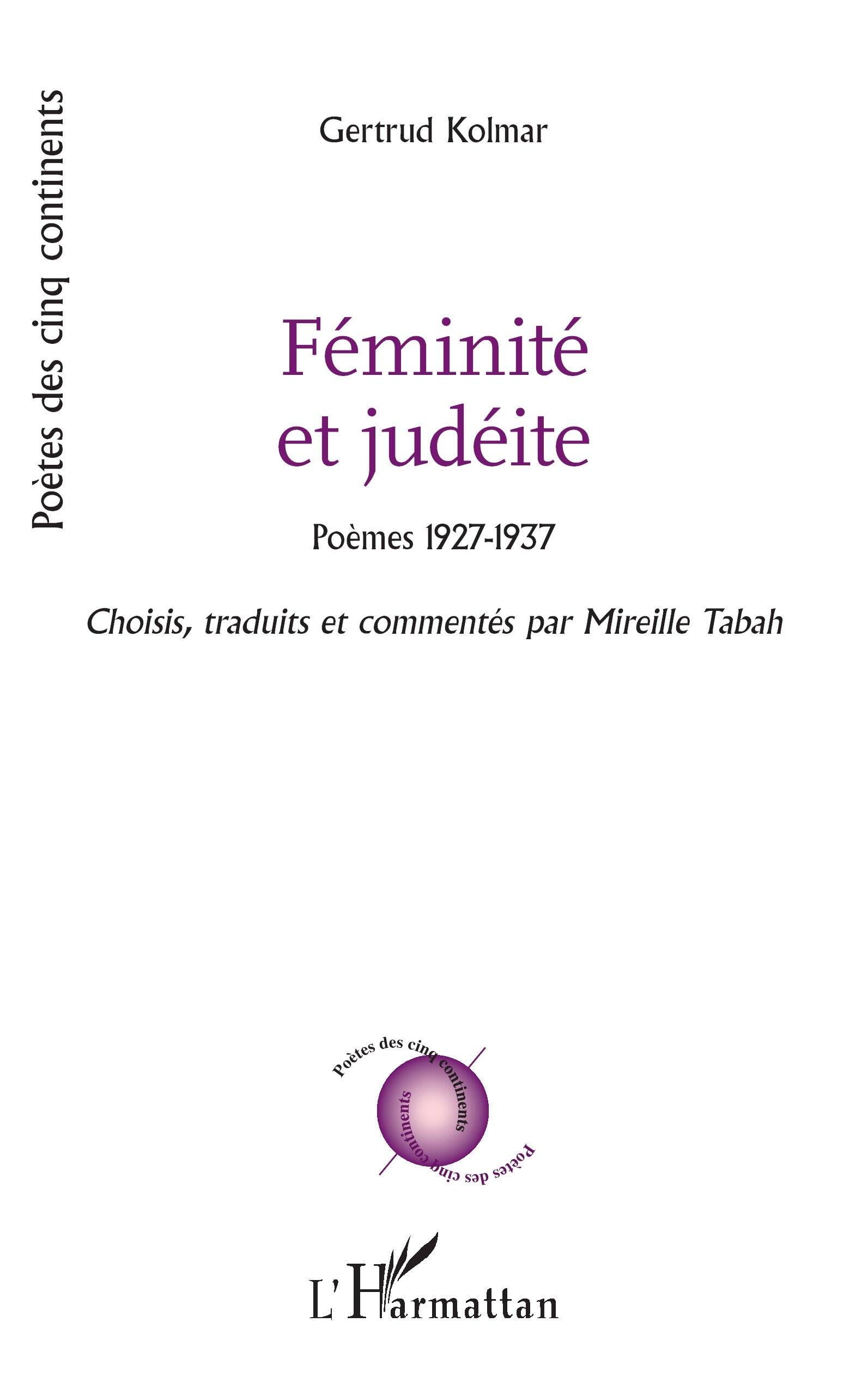 Féminité et judéite: Poèmes 1927-1937 book