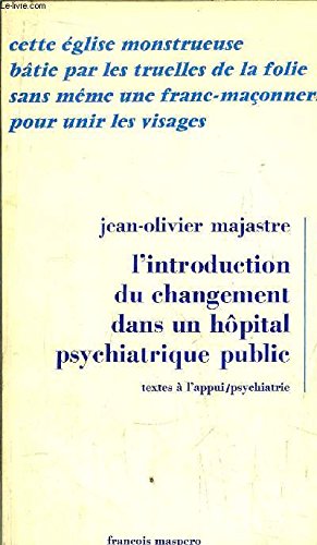 L'Introduction du changement dans un hôpital psychiatrique public book