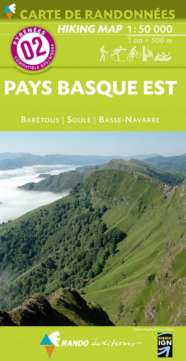 Carte de randonnées Pyrénées - Pays Basque Est - Barétous - Soule - Basse Navarre: Compatible GPS Leisure, Home & Garden