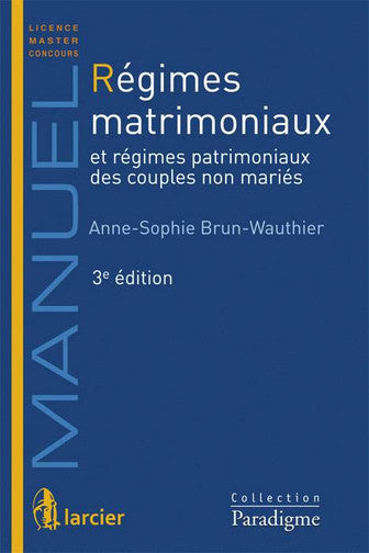Régimes matrimoniaux et régimes patrimoniaux des couples non mariés book