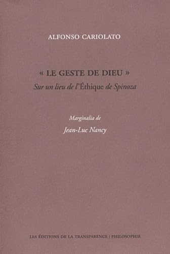 "Le geste de Dieu" : Sur un lieu de l'Ethique de Spinoza book