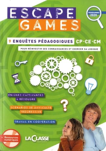 ESCAPE GAMES Cycle 2 et 3 (livre + ressources numériques) : 9 enquêtes pédagogiques Professional & Reference Books