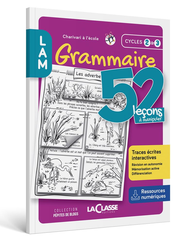 52 LECONS A MANIPULER EB GRAMMAIRE Cycle 2 et 3 5Livre + ressources numériques) Professional & Reference Books