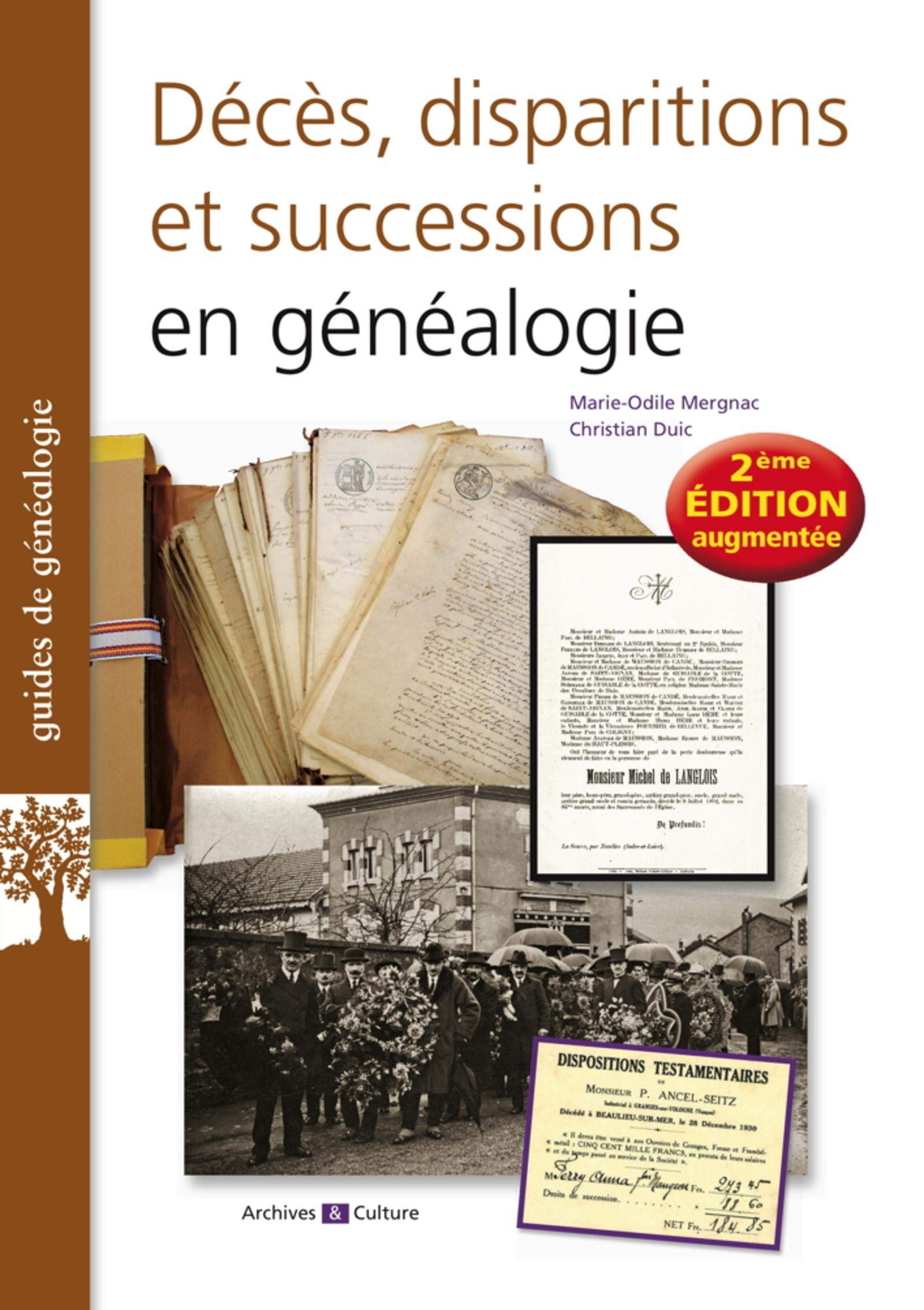 Décès, disparitions et successions en généalogie book