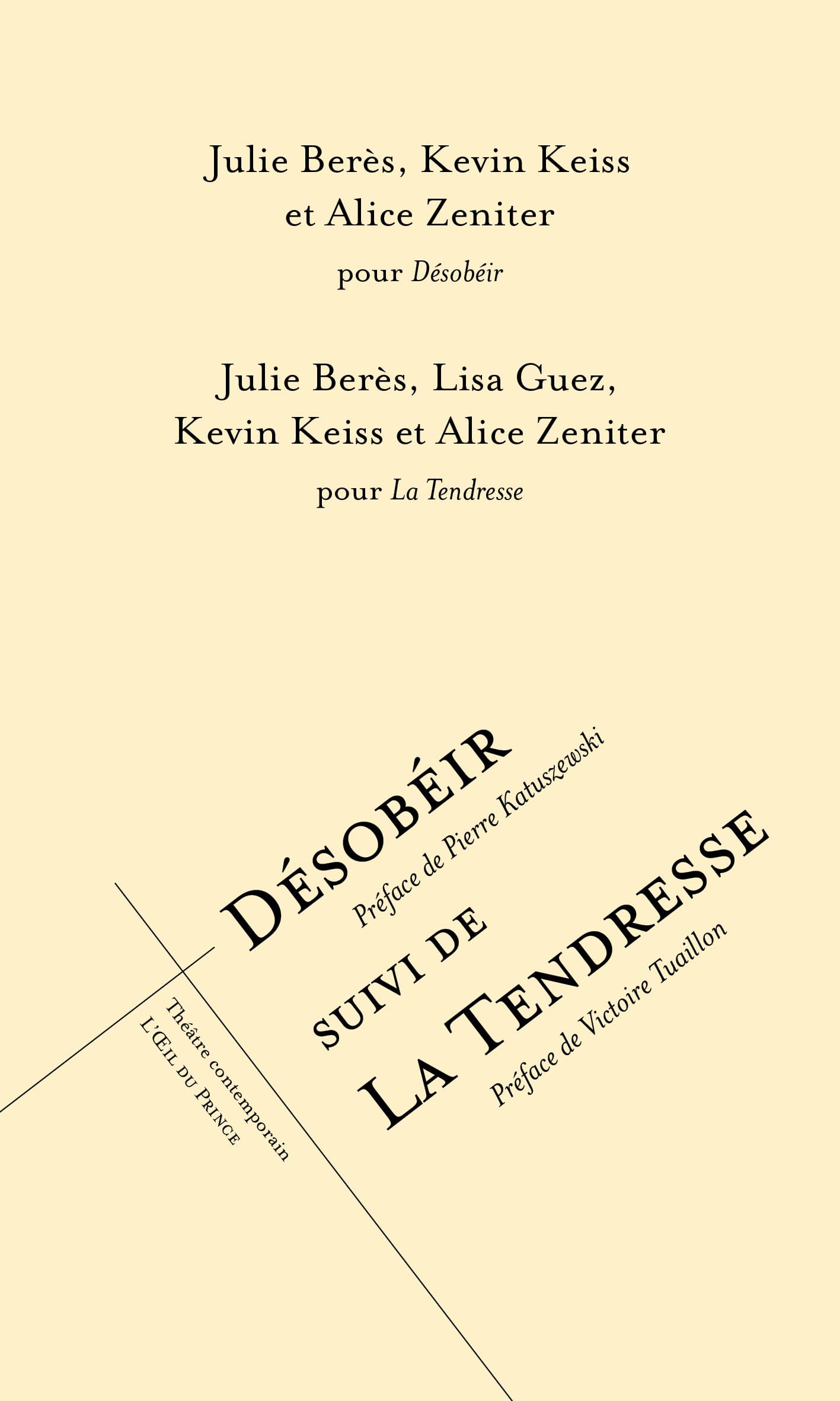 Désobéir suivi de La tendresse (2023) book