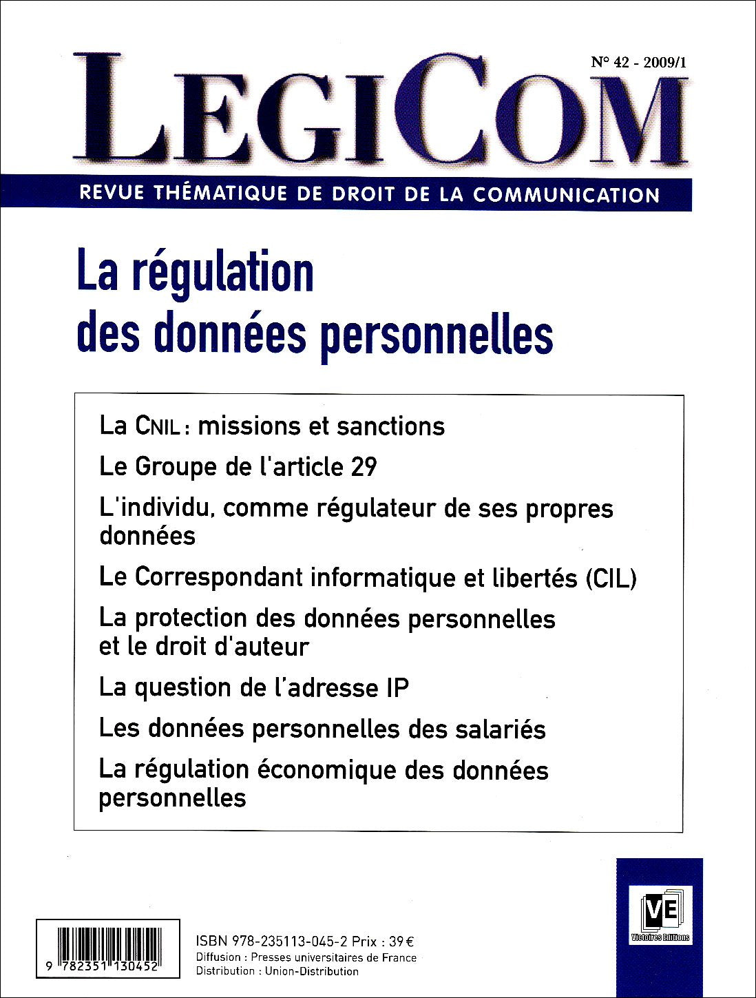 Légicom N°42. La régulation des données personnelles Books
