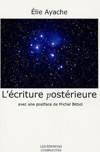 L'Ecriture Posterieure avec une Postface de Michel Bitbol book