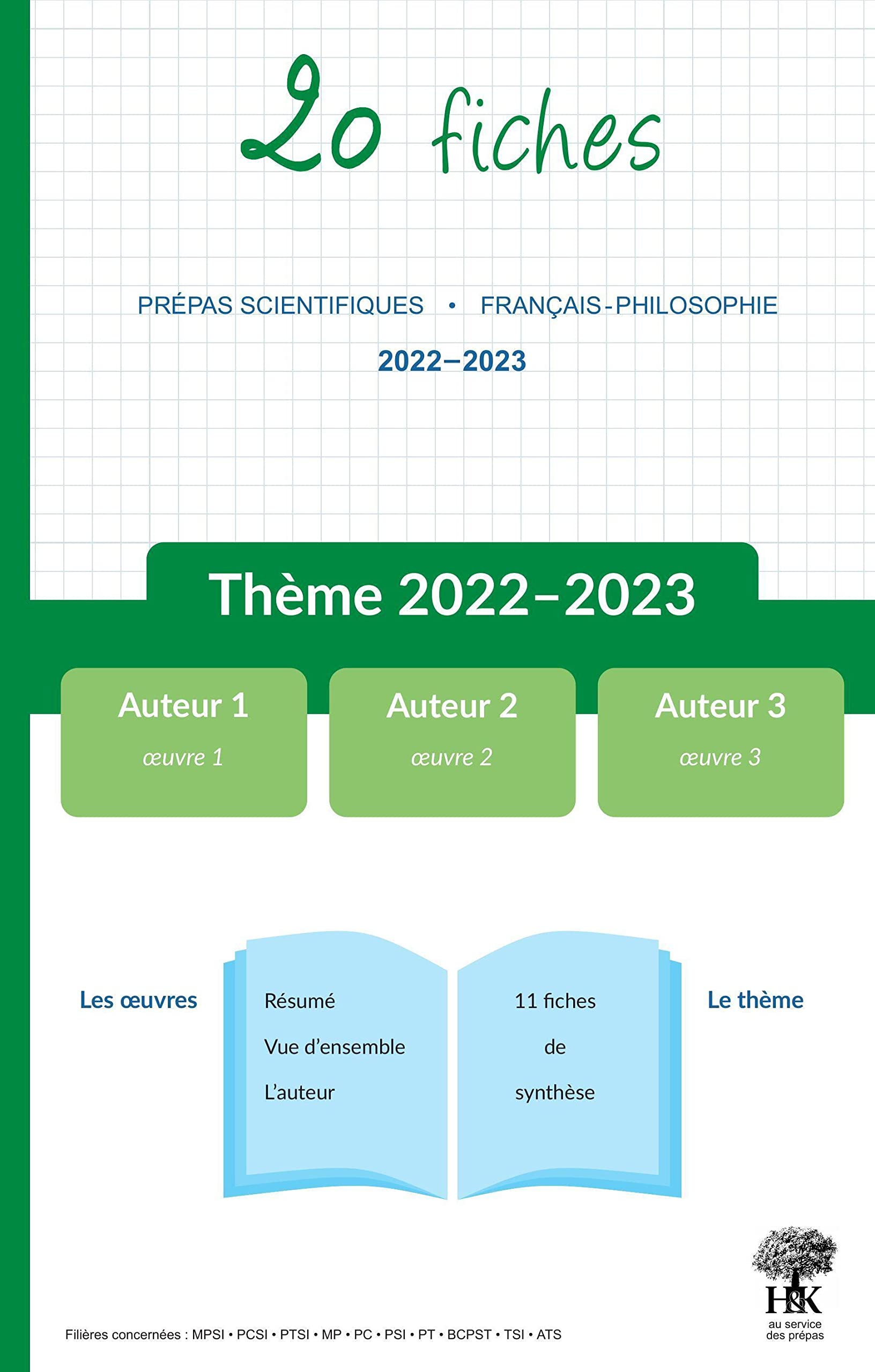 20 fiches de français sur le thème 2022-2023 en prépa scientifique book