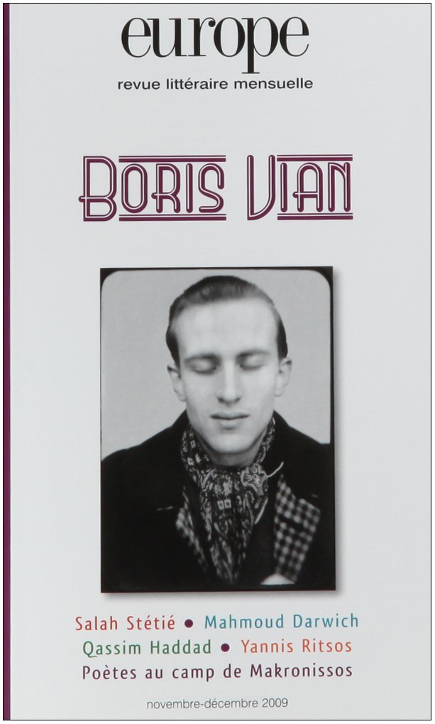 EUROPE BORIS VIAN N 967 968 NOVEMBRE 2009 Essays & Short Stories