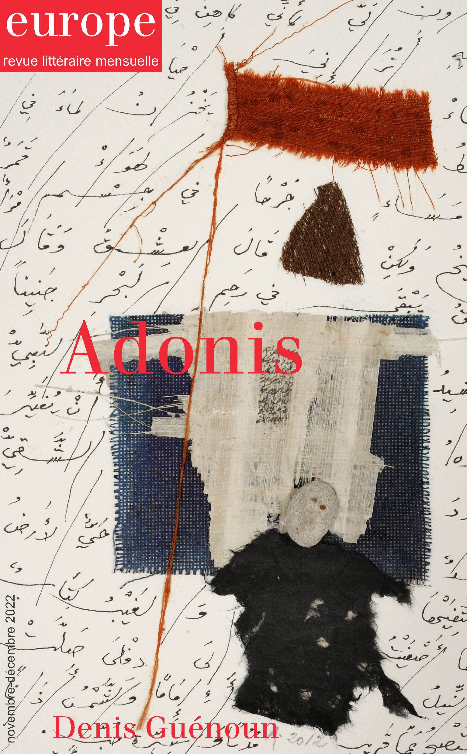 Adonis: Novembre-décembre 2022 n° 1123-1124 Essays & Short Stories