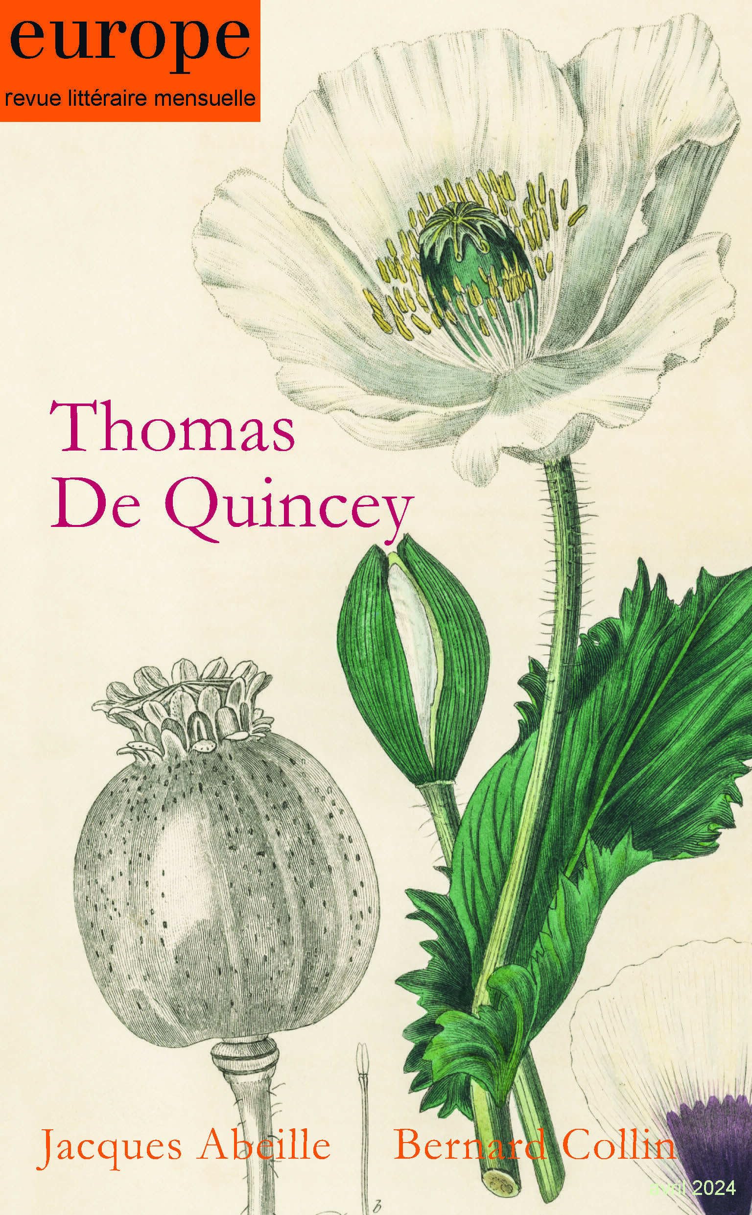 Thomas de Quincey: n° 1140 avril 2024 (2024) Essays & Short Stories