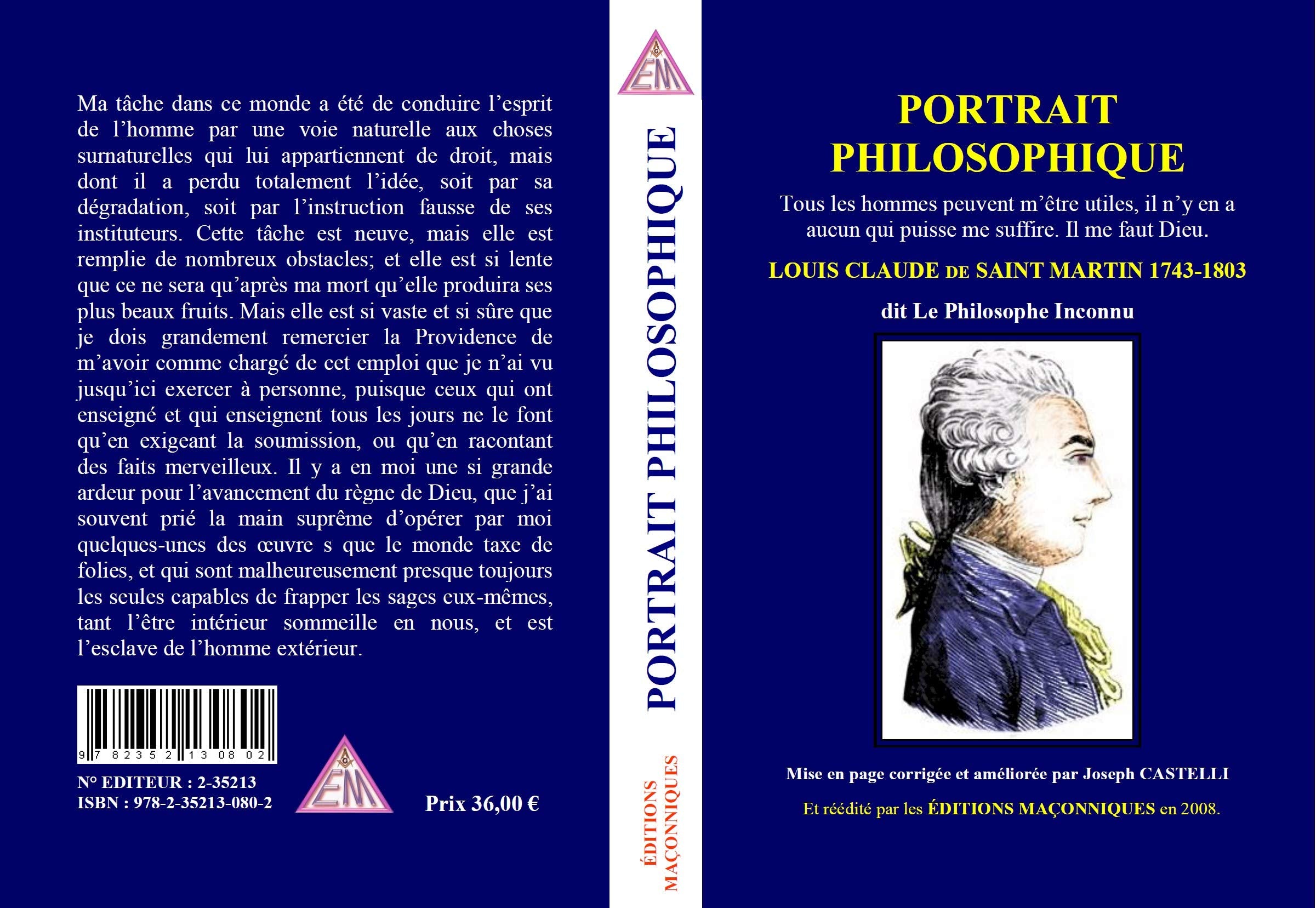 Portrait philosophique: Louis-Claude de Saint Martin 1743-1803 book