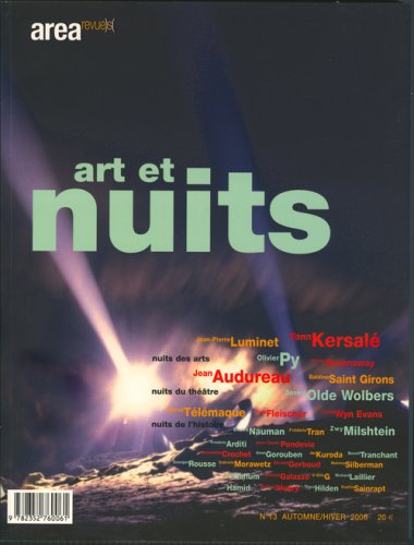 Area n13 art et nuit book