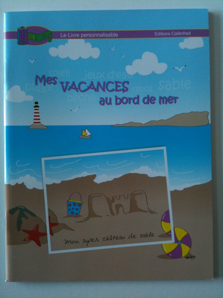 Mes vacances au bord de mer, livre personnalisable book