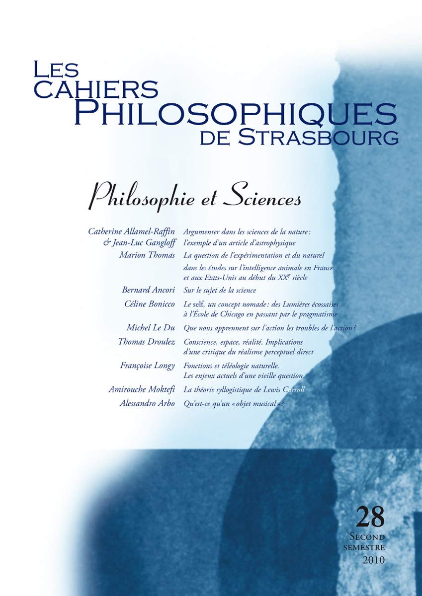Philosophie et Sciences (Cahiers de Strasbourg, n° 28 ) book